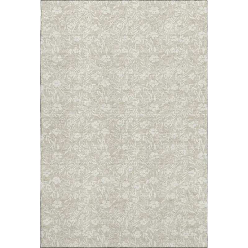 Luxury Washable Indoor/Outdoor Soft Essentials Beige 2\'6\" x 3\'10\" Rug