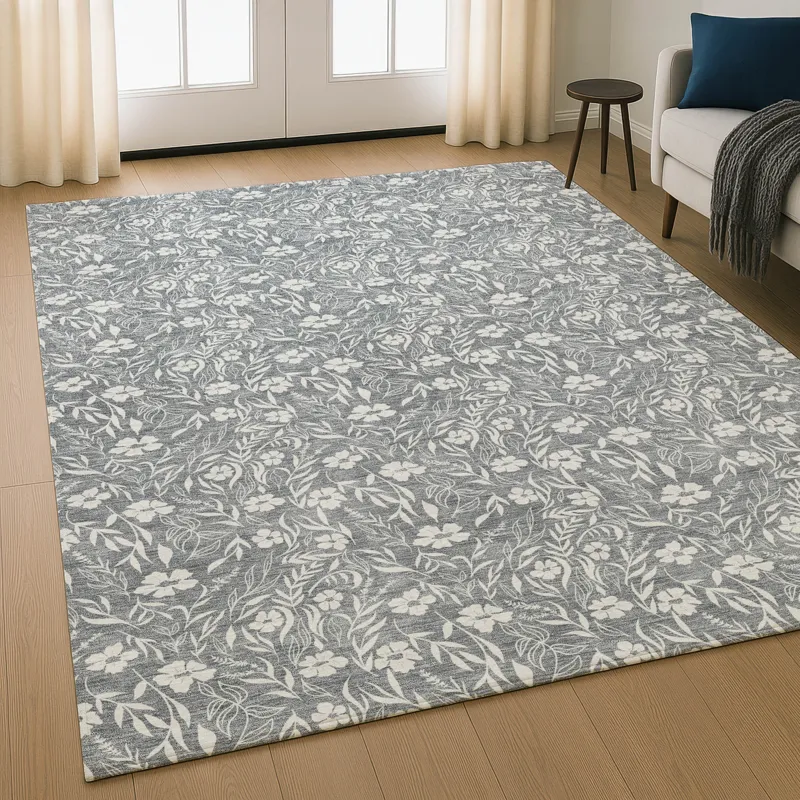 Luxury Washable Indoor/Outdoor Soft Essentials Gray 8\' x 10\' Rug