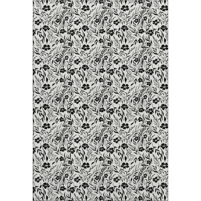 Luxury Washable Indoor/Outdoor Soft Essentials Ivory 8\' x 10\' Rug