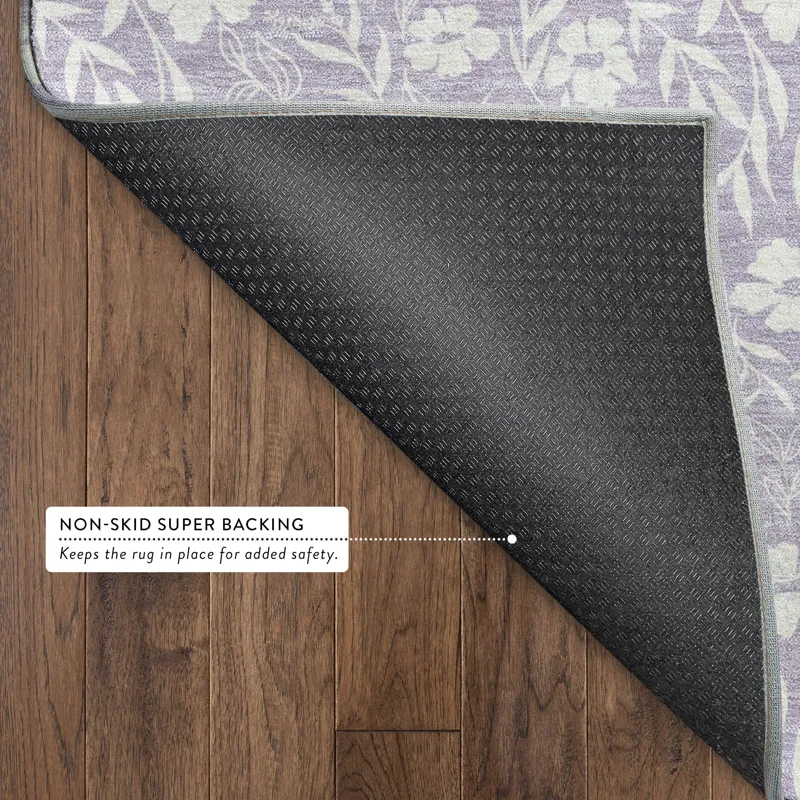 Luxury Washable Indoor/Outdoor Soft Essentials Lavender 9\' x 12\' Rug