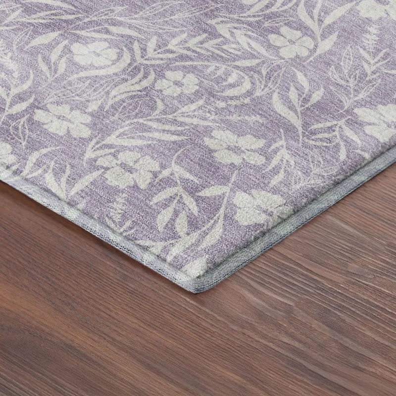Luxury Washable Indoor/Outdoor Soft Essentials Lavender 9\' x 12\' Rug