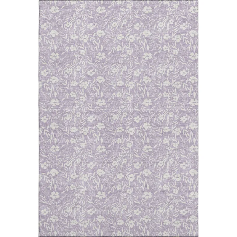 Luxury Washable Indoor/Outdoor Soft Essentials Lavender 9\' x 12\' Rug
