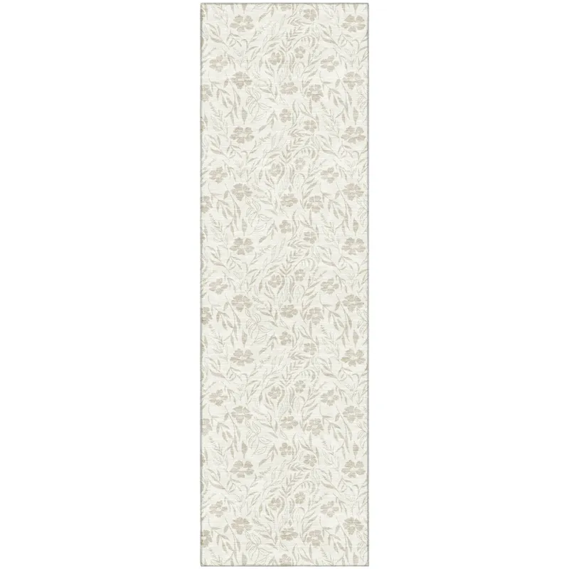 Luxury Washable Indoor/Outdoor Soft Essentials Linen 2\'3\" x 7\'6\" Runner Rug