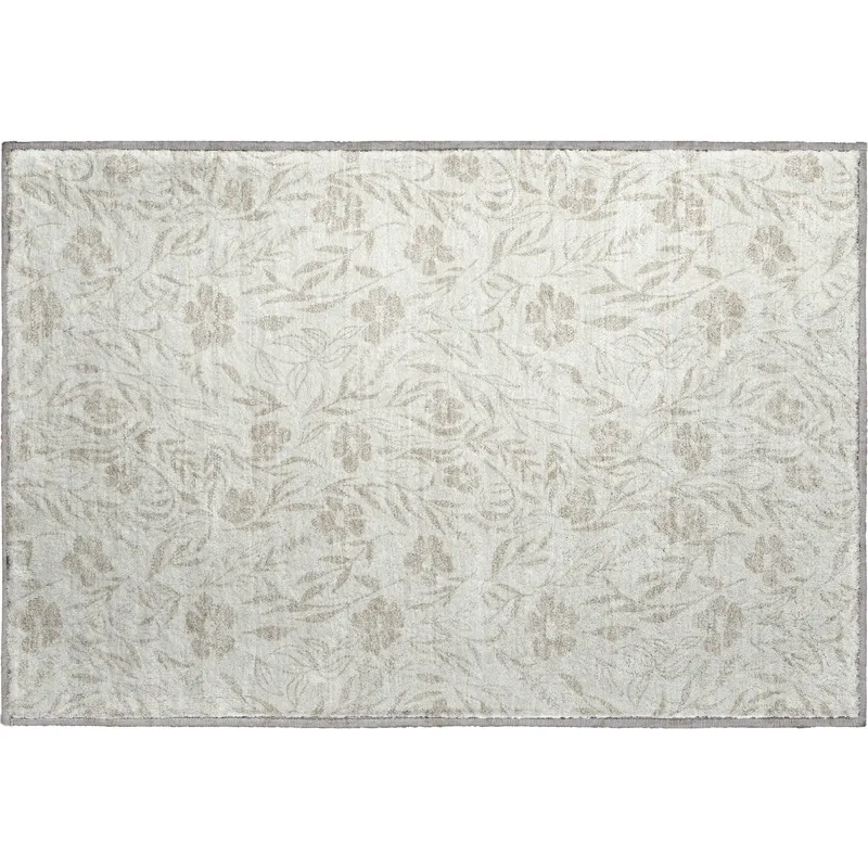Luxury Washable Indoor/Outdoor Soft Essentials Linen 1\'8\" x 2\'6\" Rug