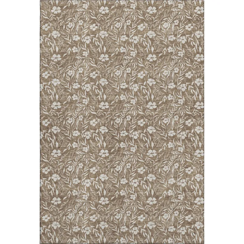 Luxury Washable Indoor/Outdoor Soft Essentials Mocha 3\' x 5\' Rug