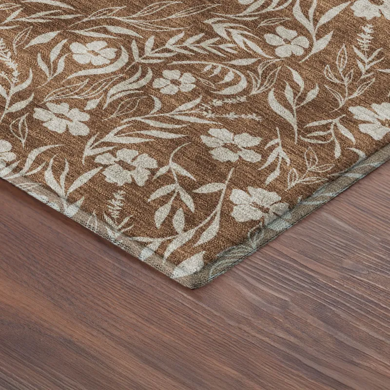 Luxury Washable Indoor/Outdoor Soft Essentials Paprika 5\' x 7\'6\" Rug