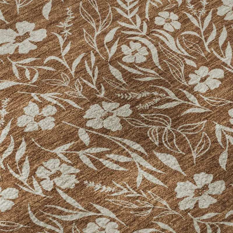 Luxury Washable Indoor/Outdoor Soft Essentials Paprika 5\' x 7\'6\" Rug