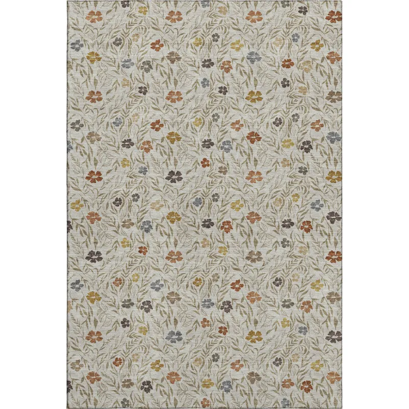 Luxury Washable Indoor/Outdoor Soft Essentials Pearl 8\' x 10\' Rug