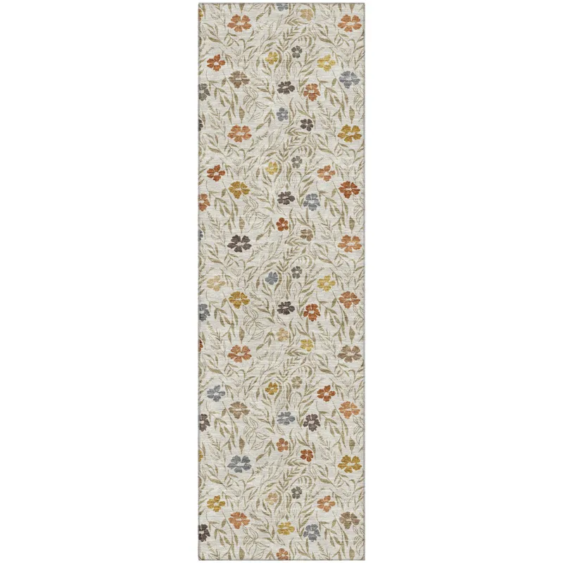 Luxury Washable Indoor/Outdoor Soft Essentials Pearl 2\'3\" x 7\'6\" Runner Rug