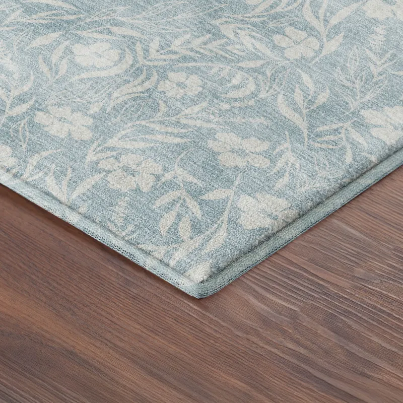 Luxury Washable Indoor/Outdoor Soft Essentials Sky 2\'3\" x 7\'6\" Runner Rug