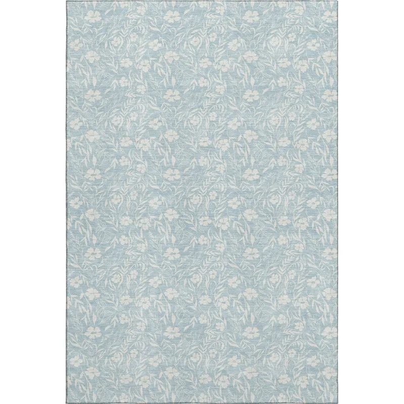 Luxury Washable Indoor/Outdoor Soft Essentials Sky 9\' x 12\' Rug