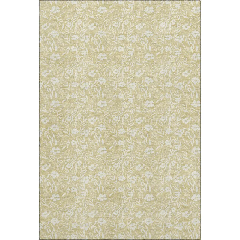 Luxury Washable Indoor/Outdoor Soft Essentials Wheat 8\' x 10\' Rug
