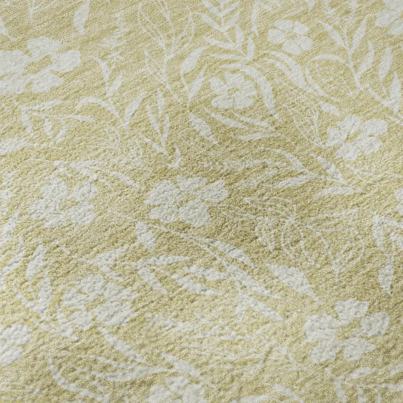 Luxury Washable Indoor/Outdoor Soft Essentials Wheat 2\'3\" x 7\'6\" Runner Rug