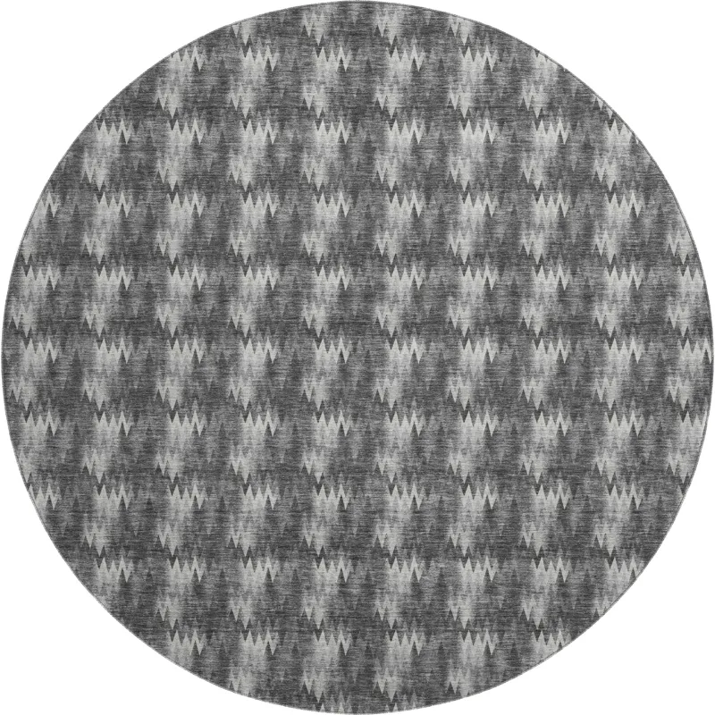 Luxury Washable Soft Essentials Black 8\' x 8\' Round Rug