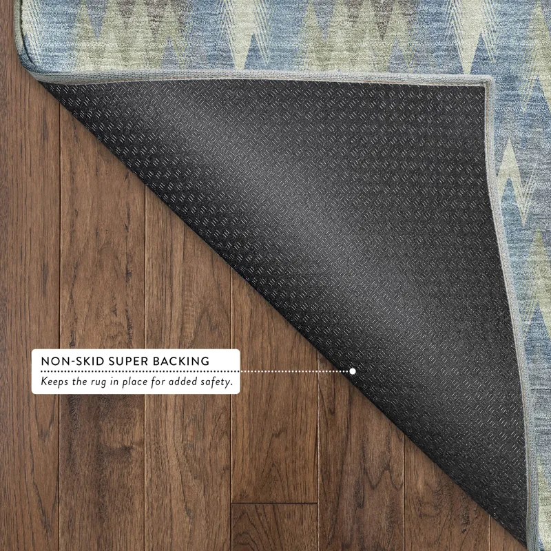 Luxury Washable Soft Essentials Blue 10\' x 14\' Rug