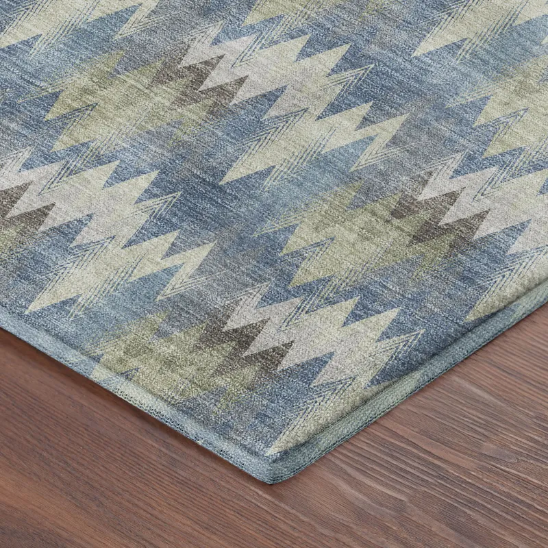 Luxury Washable Soft Essentials Blue 10\' x 14\' Rug
