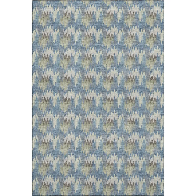 Luxury Washable Soft Essentials Blue 10\' x 14\' Rug