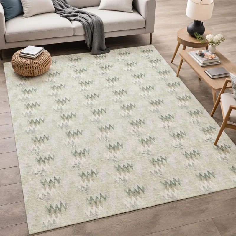 Luxury Washable Soft Essentials Celery 10\' x 14\' Rug