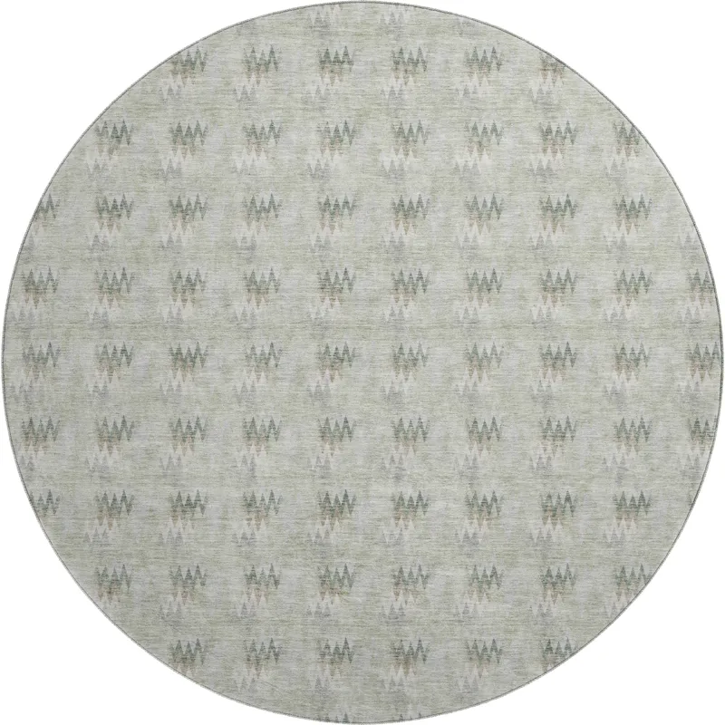 Luxury Washable Soft Essentials Celery 8\' x 8\' Round Rug