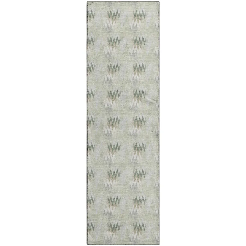 Luxury Washable Soft Essentials Celery 2\'3\" x 7\'6\" Runner Rug