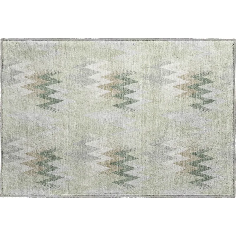 Luxury Washable Soft Essentials Celery 1\'8\" x 2\'6\" Rug