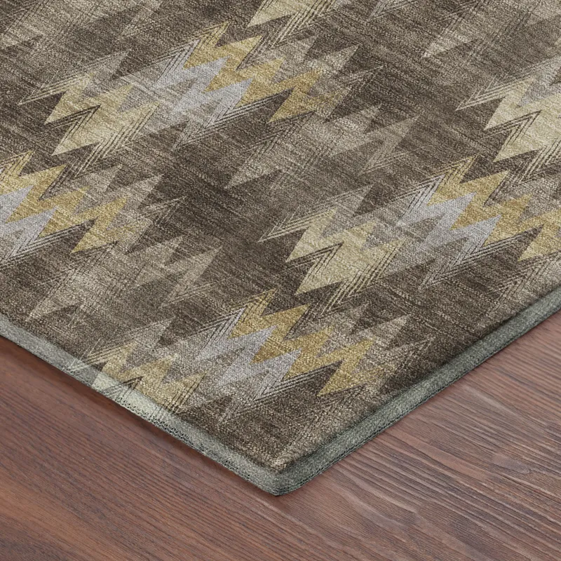Luxury Washable Soft Essentials Chocolate 8\' x 10\' Rug