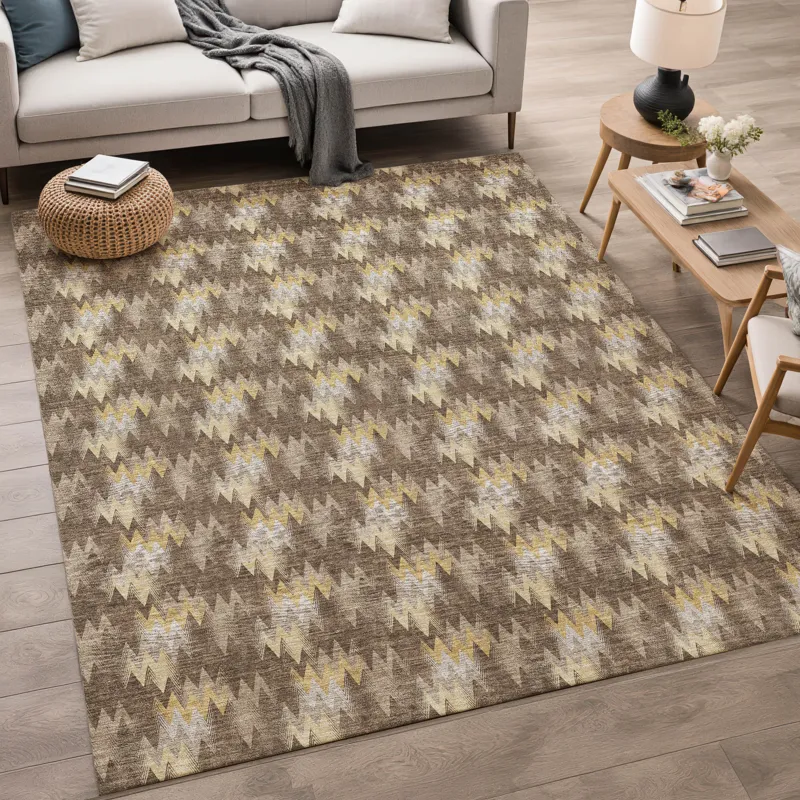 Luxury Washable Soft Essentials Chocolate 8\' x 10\' Rug
