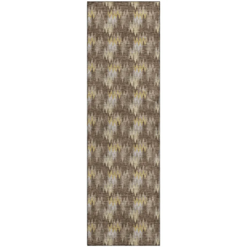 Luxury Washable Soft Essentials Chocolate 2\'3\" x 7\'6\" Runner Rug