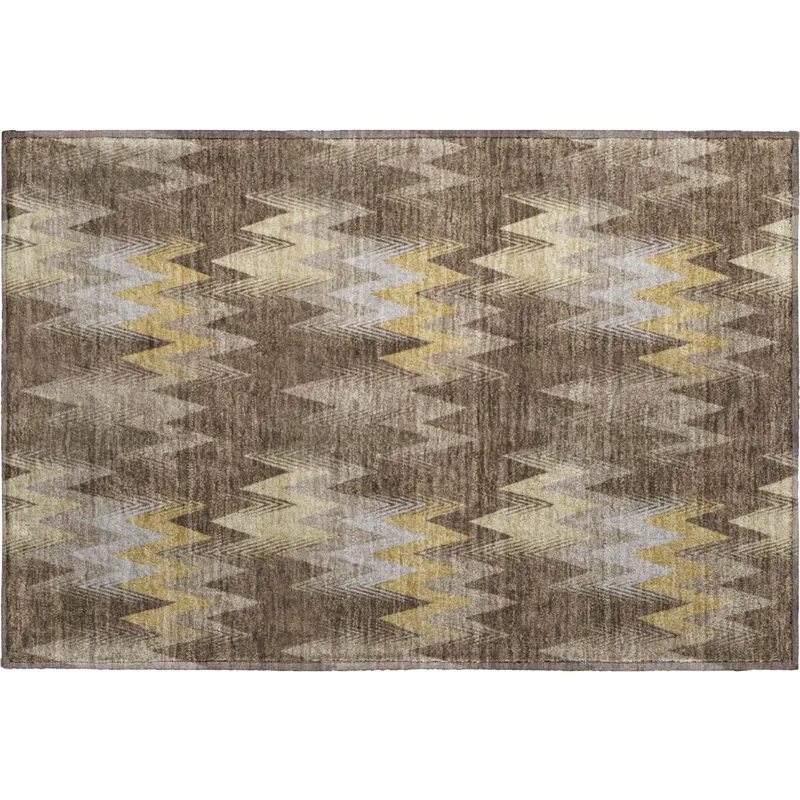 Luxury Washable Soft Essentials Chocolate 1\'8\" x 2\'6\" Rug