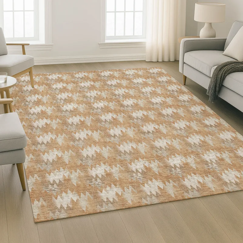 Luxury Washable Soft Essentials Copper 2\'6\" x 3\'10\" Rug