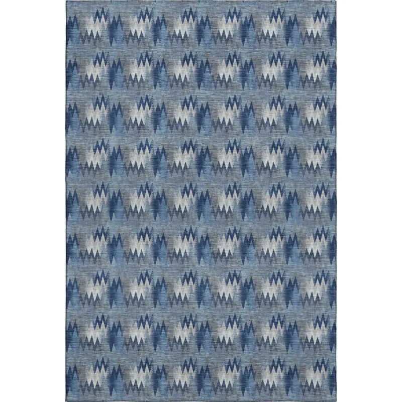 Luxury Washable Soft Essentials Denim 2\'6\" x 3\'10\" Rug