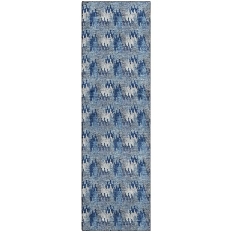 Luxury Washable Soft Essentials Denim 2\'3\" x 7\'6\" Runner Rug