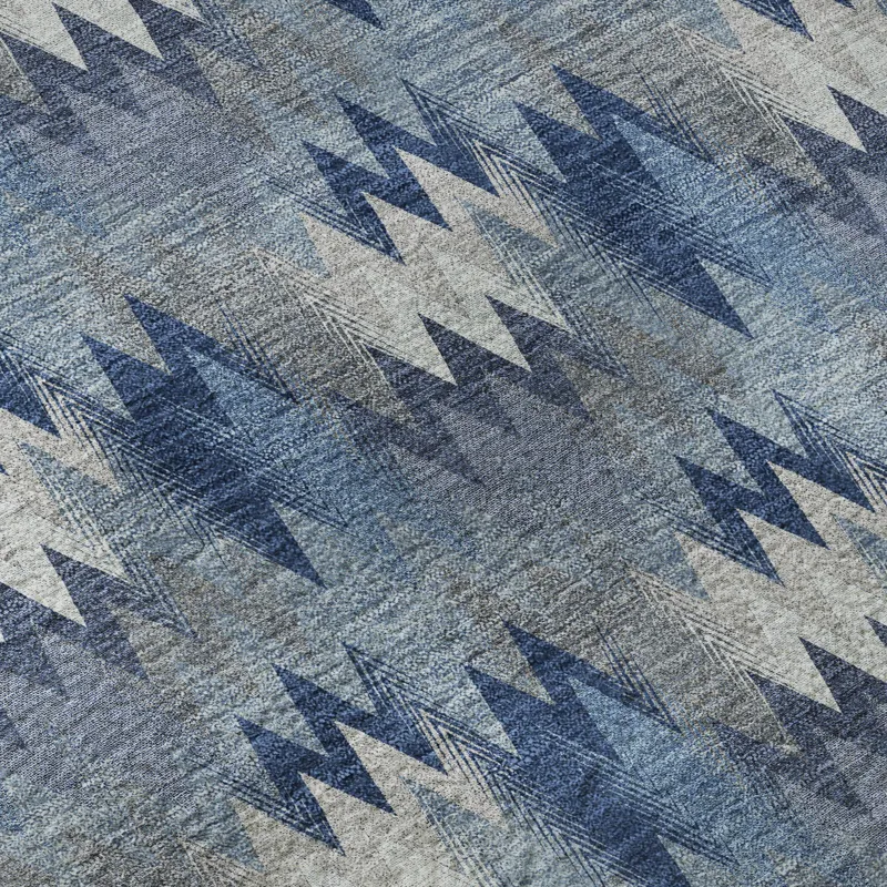 Luxury Washable Soft Essentials Denim 2\'6\" x 3\'10\" Rug