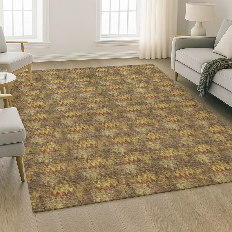 Luxury Washable Soft Essentials Earth 3\' x 5\' Rug