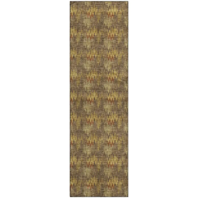 Luxury Washable Soft Essentials Earth 2\'3\" x 7\'6\" Runner Rug