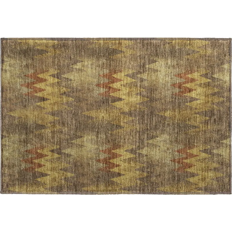 Luxury Washable Soft Essentials Earth 1\'8\" x 2\'6\" Rug