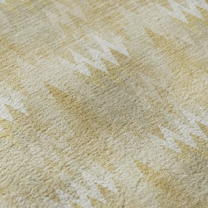 Luxury Washable Soft Essentials Gold 5\' x 7\'6\" Rug