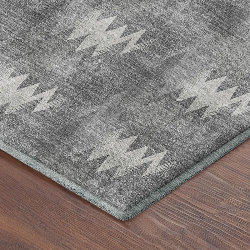 Luxury Washable Soft Essentials Gray 1\'8\" x 2\'6\" Rug