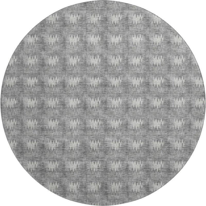 Luxury Washable Soft Essentials Gray 8\' x 8\' Round Rug