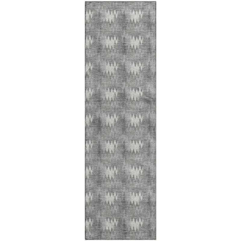 Luxury Washable Soft Essentials Gray 2\'3\" x 7\'6\" Runner Rug