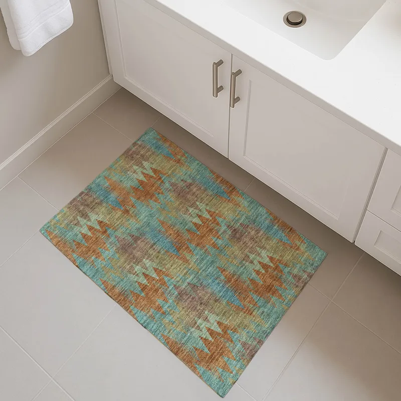 Luxury Washable Soft Essentials Jewel 1\'8\" x 2\'6\" Rug