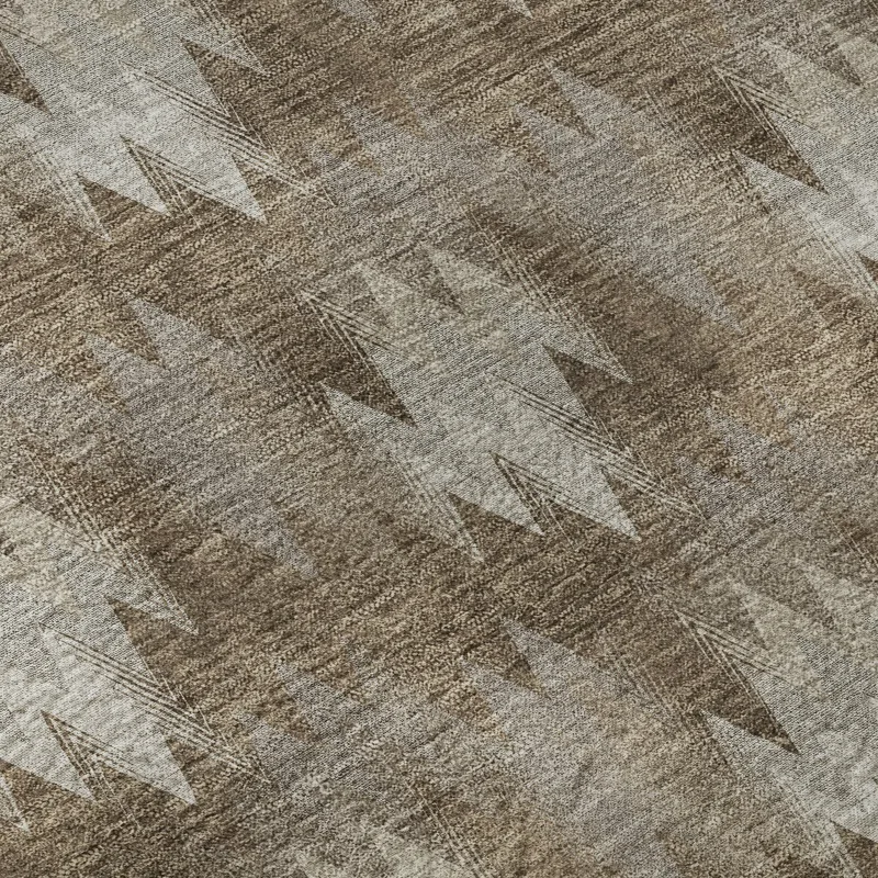 Luxury Washable Soft Essentials Mocha 8\' x 8\' Round Rug
