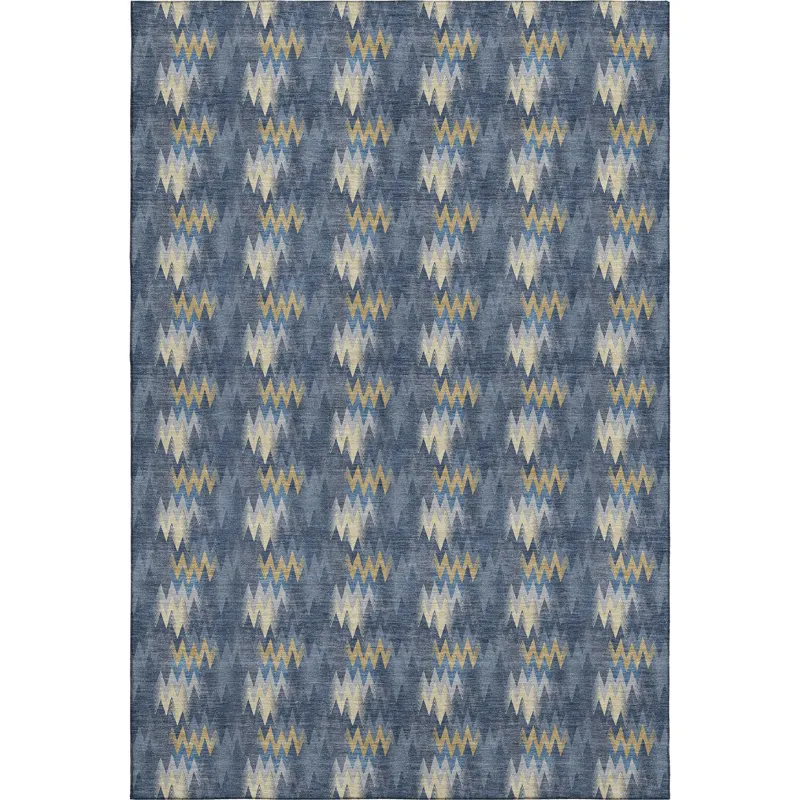 Luxury Washable Soft Essentials Navy 10\' x 14\' Rug