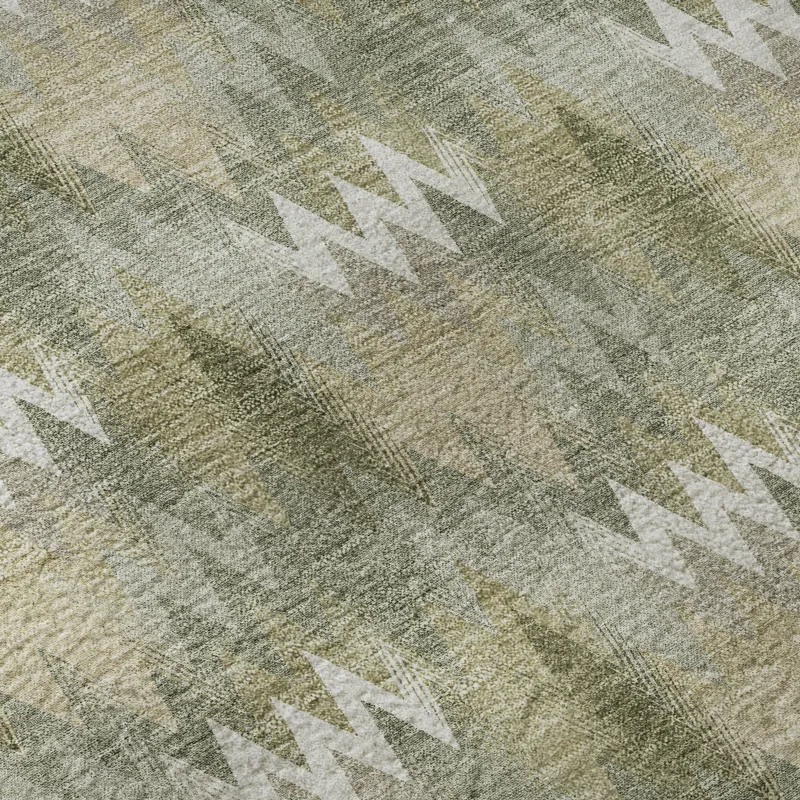 Luxury Washable Soft Essentials Olive 8\' x 10\' Rug