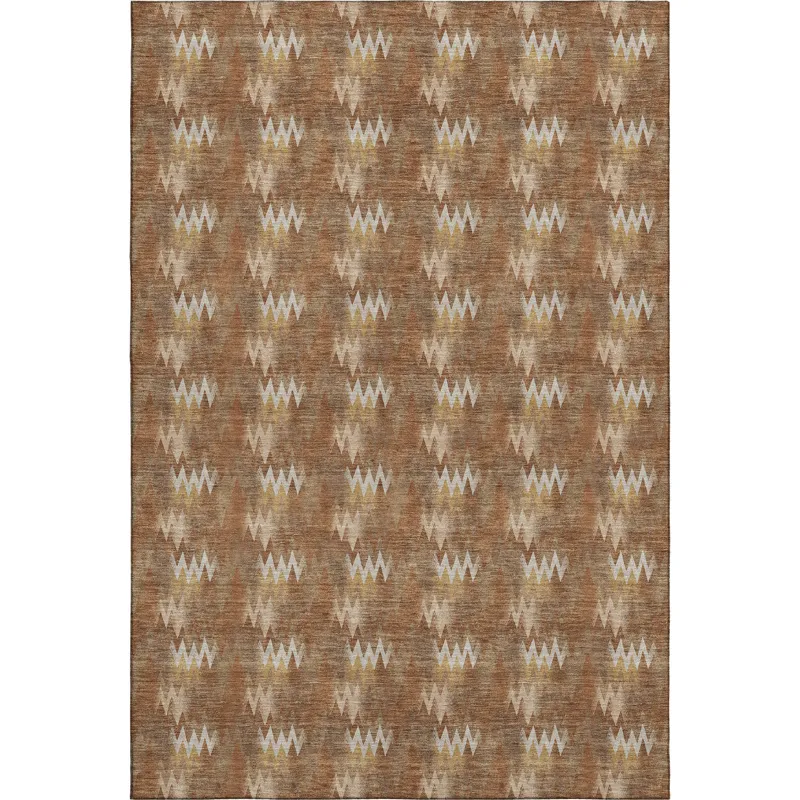 Luxury Washable Soft Essentials Paprika 3\' x 5\' Rug