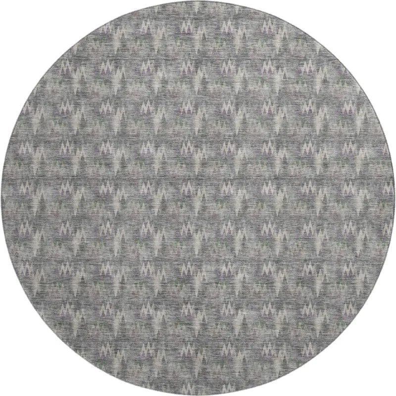 Luxury Washable Soft Essentials Pewter 8\' x 8\' Round Rug