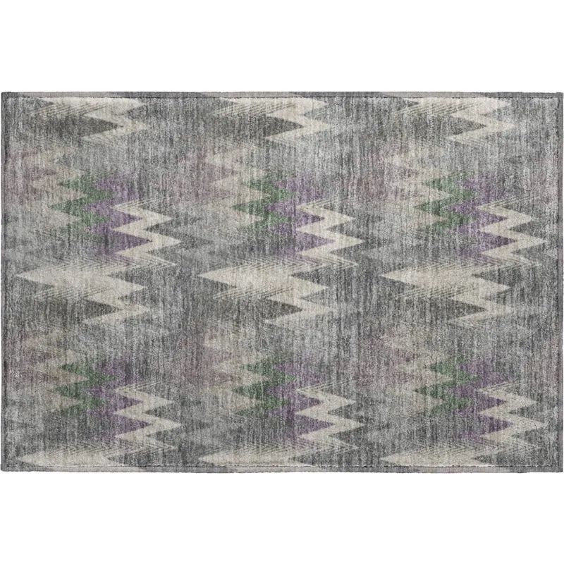 Luxury Washable Soft Essentials Pewter 1\'8\" x 2\'6\" Rug