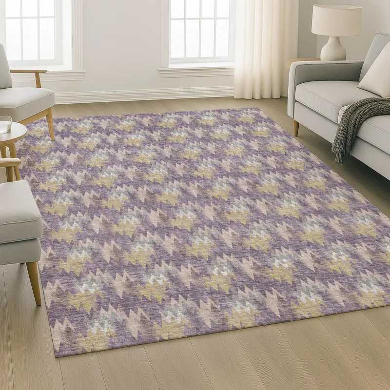 Luxury Washable Soft Essentials Plum 3\' x 5\' Rug