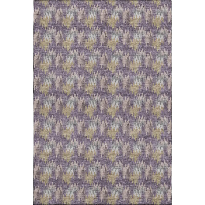 Luxury Washable Soft Essentials Plum 3\' x 5\' Rug