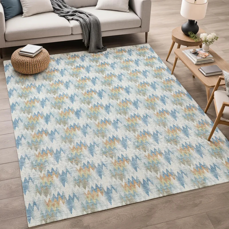 Luxury Washable Soft Essentials Seaside 8\' x 10\' Rug